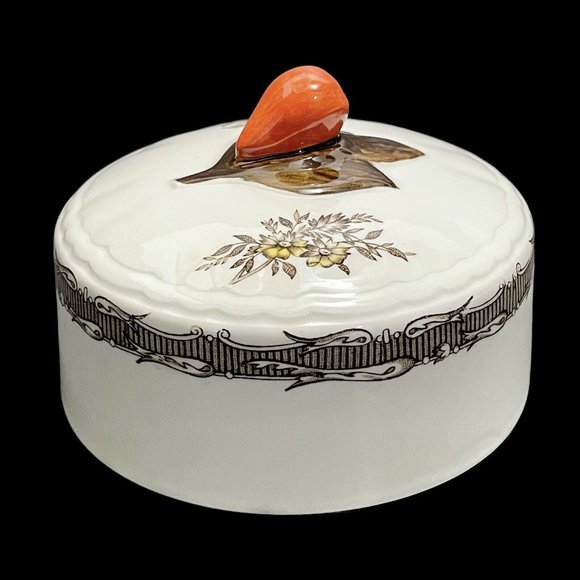 Vintage 1960s Wood & Sons England Rosedale Butter Dish Ironstone Hand Engraved - Picture 7 of 11